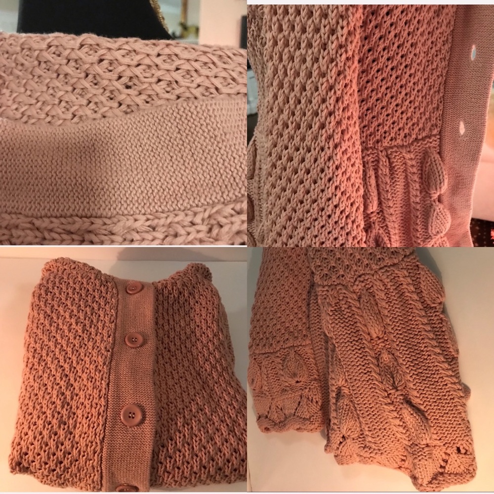 Boston Proper Dusty Pink cardigan hoodie sweater size Small - Picture 9 of 15